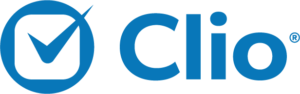 The Clio logo in blue. InfraWare Dictation integrates with Clio.