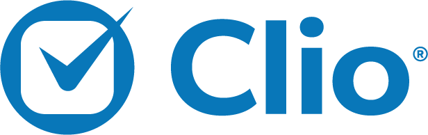 The Clio logo in blue. InfraWare Dictation integrates with Clio.